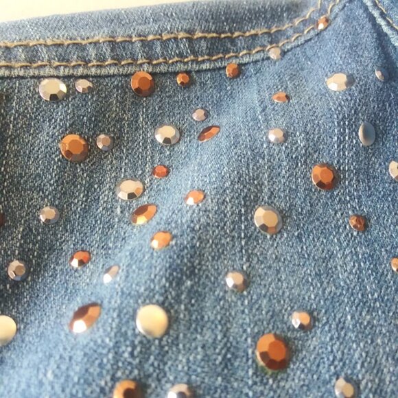 Roz & Ali women's size S Medium wash jean jacket - Picture 12 of 16